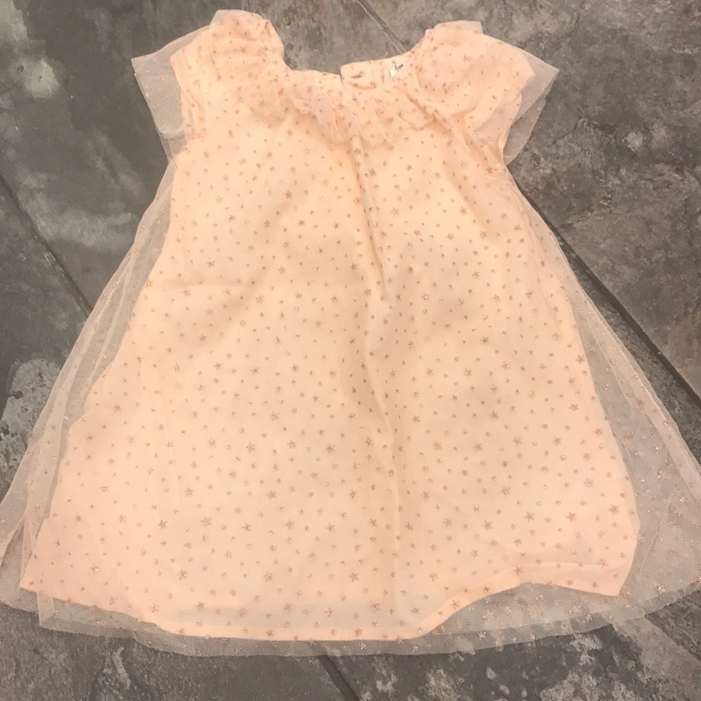 Oshkosh light pink/peach sparkle dress 18m